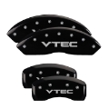 Picture of MGP 4 Caliper Covers Engraved Front & Rear Honda Yellow Finish Black Char 2004 Honda Accord