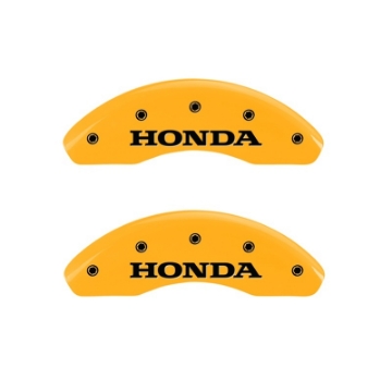 Picture of MGP 2 Caliper Covers Engraved Front Honda Yellow Finish Black Characters 1998 Honda Civic