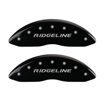 Picture of MGP 4 Caliper Covers Engraved Front & Rear Ridgeline Black Finish Silver Char 2019 Honda Ridgeline