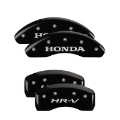 Picture of MGP 4 Caliper Covers Engraved Front & Rear Ridgeline Black Finish Silver Char 2019 Honda Ridgeline