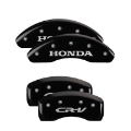 Picture of MGP 4 Caliper Covers Engraved Front Honda Rear CR-V Black Finish Silver Char 2018 Honda CR-V