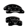 Picture of MGP 4 Caliper Covers Engraved Front Honda Rear H Logo Black Finish Silver Char 2004 Honda CR-V