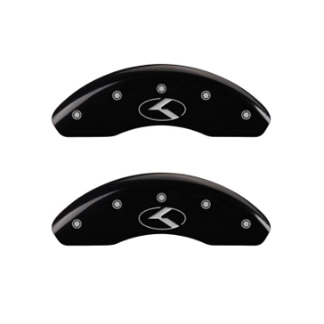 Picture of MGP 4 Caliper Covers Engraved Front & Rear Circle K-Kia Black Finish Silver Char 2013 Kia Optima