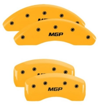Picture of MGP 4 Caliper Covers Engraved Front & Rear MGP Yellow Finish Black Characters 2018 Kia Optima