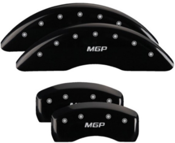 Picture of MGP 4 Caliper Covers Engraved Front & Rear MGP Black Finish Silver Char 2018 Kia Sportage