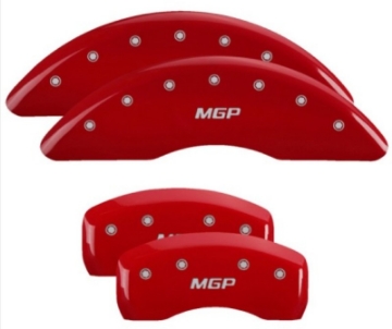 Picture of MGP 4 Caliper Covers Engraved Front & Rear MGP Red Finish Silver Characters 2017 Kia Sportage