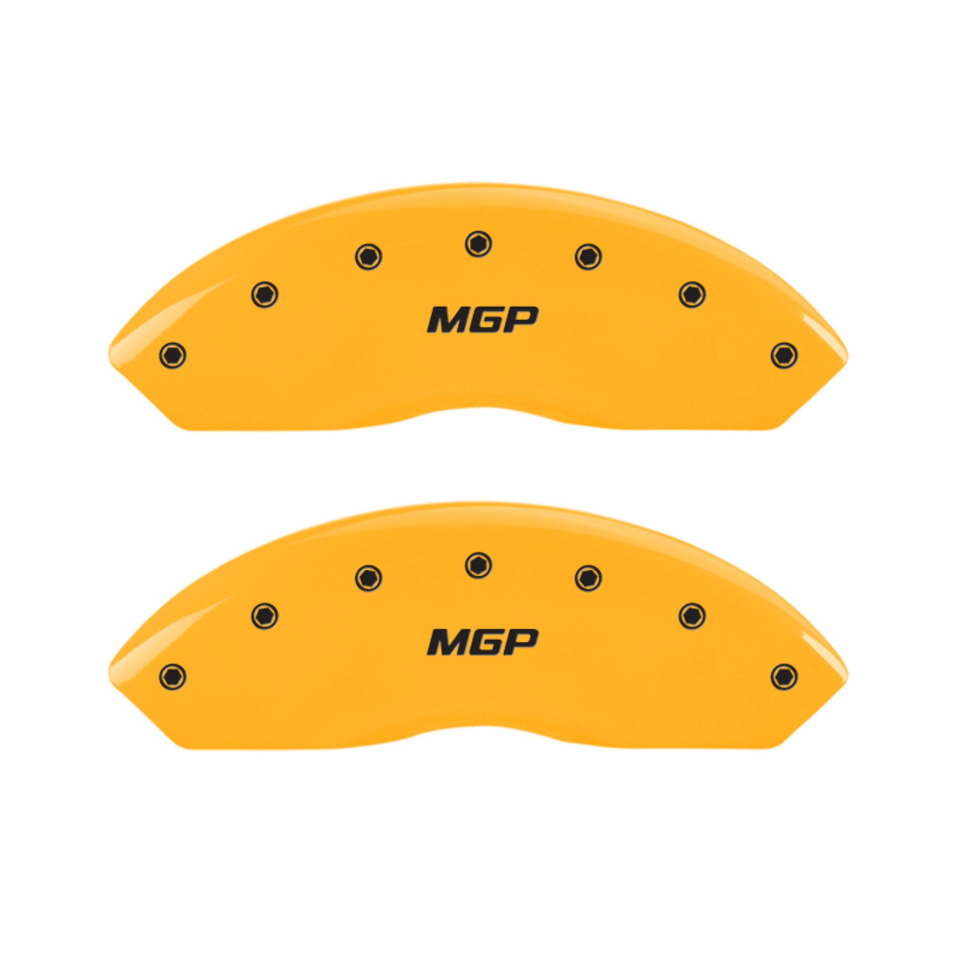 Picture of MGP 4 Caliper Covers Engraved Front & Rear MGP Yellow Finish Black Characters 2006 BMW 330i