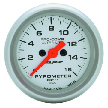 Picture of Autometer Ultra-Lite 60mm 0-1600 Deg F Digital Stepper Motor Electronic EGT Gauge