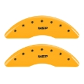 Picture of MGP 4 Caliper Covers Engraved Front & Rear MGP Yellow Finish Black Char 2013 Mercedes-Benz SL550