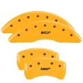 Picture of MGP 4 Caliper Covers Engraved Front & Rear MGP Yellow Finish Black Char 2013 Mercedes-Benz SL550