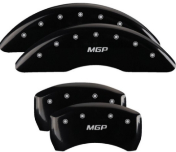 Picture of MGP 4 Caliper Covers Engraved Front & Rear MGP Black Finish Silver Char 2019 Mercedes-Benz GLE43 AMG