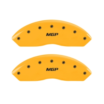 Picture of MGP 4 Caliper Covers Engraved Front & Rear MGP Yellow Finish Black Characters 2017 Mazda CX-9
