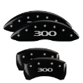 Picture of MGP 4 Caliper Covers Engraved Front & Rear Mopar Yellow Finish Black Char 2005 Chrysler 300
