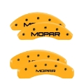 Picture of MGP 4 Caliper Covers Engraved Front & Rear Mopar Yellow Finish Black Char 1999 Chrysler Prowler