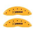 Picture of MGP 4 Caliper Covers Engraved F & R Gm Style-Hybrid Yellow Finish Black Char 2002 GMC Sierra 1500