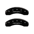 Picture of MGP 4 Caliper Covers Engraved Front & Rear Denali Black Finish Silver Char 2017 GMC Canyon