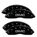 Picture of MGP 4 Caliper Covers Engraved Front & Rear GMC Black Finish Silver Char 2009 GMC Savana 2500