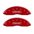 Picture of MGP 4 Caliper Covers Engraved Front & Rear GMC Red Finish Silver Char 2011 GMC Savana 2500