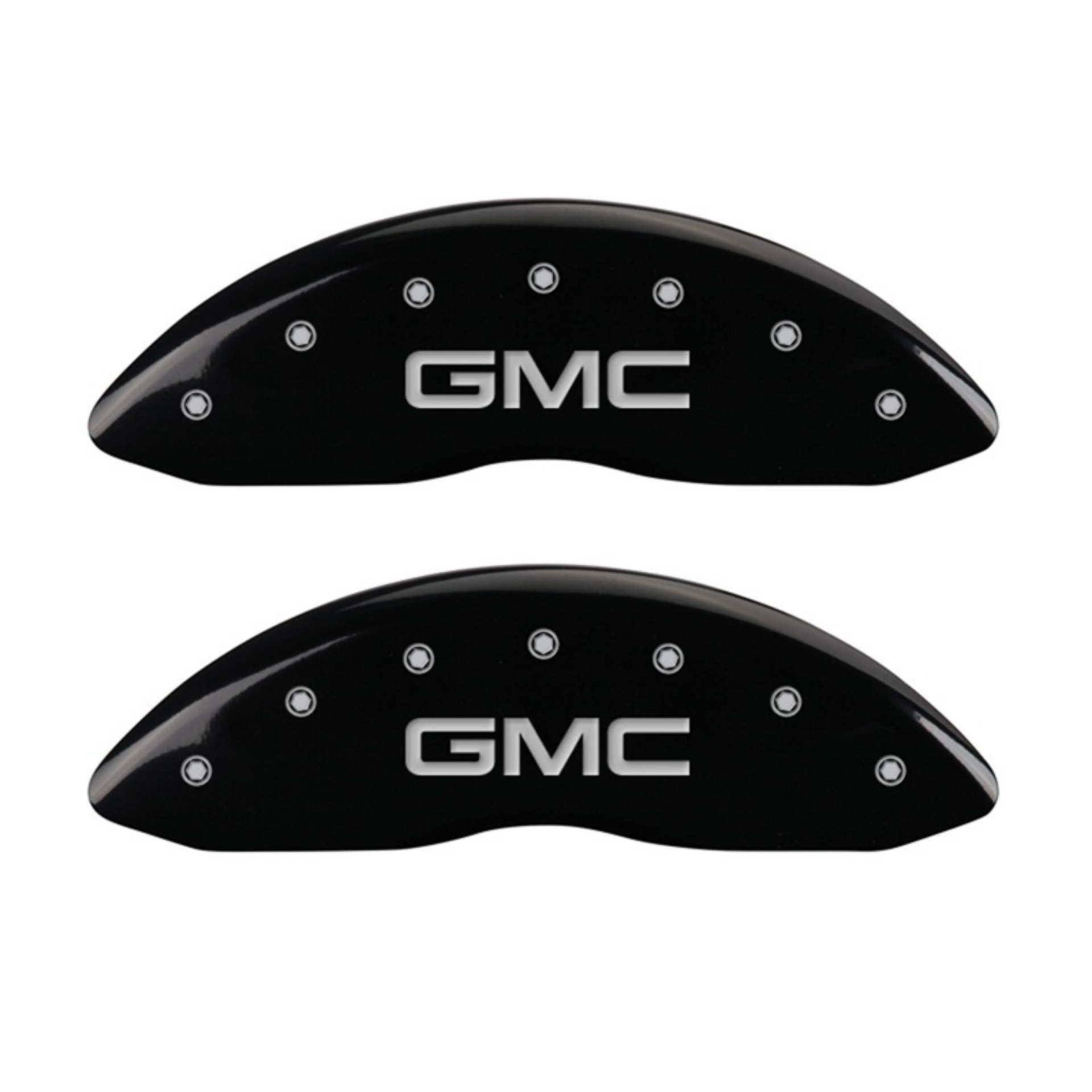 Picture of MGP 2 Caliper Covers Engraved Front GMC Black Finish Silver Characters 2008 GMC Canyon