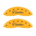 Picture of MGP 4 Caliper Covers Engraved F & R Cadillac Yellow Finish Black Char 2004 Cadillac Escalade EXT