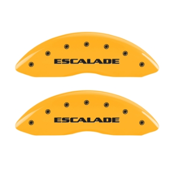 Picture of MGP 4 Caliper Covers Engraved F & R Escalade Yellow Finish Black Char 2004 Cadillac Escalade EXT