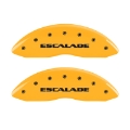 Picture of MGP 4 Caliper Covers Engraved Fr Escalade Rear ESV Yellow Finish Blk Char 2003 Cadillac Escalade ESV