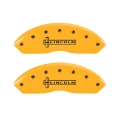 Picture of MGP 4 Caliper Covers Engraved Front Lincoln Rear Star Logo Yellow Finish Black Char 2008 Lincoln MKX