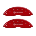 Picture of MGP 4 Caliper Covers Engraved Front Lincoln Rear Star Logo Red Finish Silver Char 2019 Lincoln MKZ
