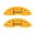 Picture of MGP 4 Caliper Covers Engraved Front Lincoln Rear Star Logo Yellow Finish Black Char 2017 Lincoln MKZ
