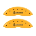 Picture of MGP 4 Caliper Covers Engraved Fr Lincoln Rr Star Logo Yellow Finish Blk Char 17 Lincoln Continental