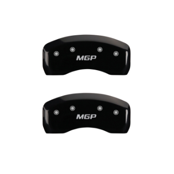 Picture of MGP 4 Caliper Covers Engraved Front & Rear MGP Black Finish Silver Char 2017 Lincoln Continental