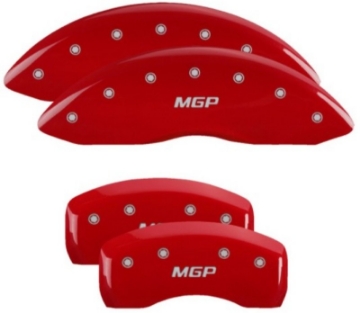 Picture of MGP 4 Caliper Covers Engraved Front & Rear MGP Red Finish Silver Char 2019 Lincoln Nautilus
