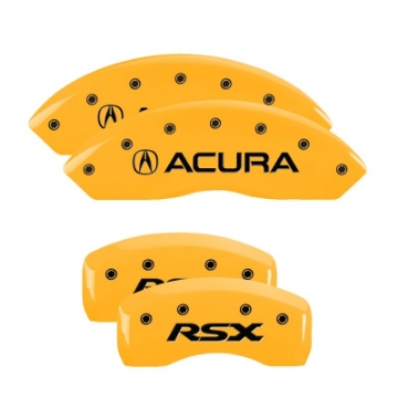 Picture of MGP 4 Caliper Covers Engraved Front & Rear MGP Yellow Finish Black Char 2006 Lexus IS250