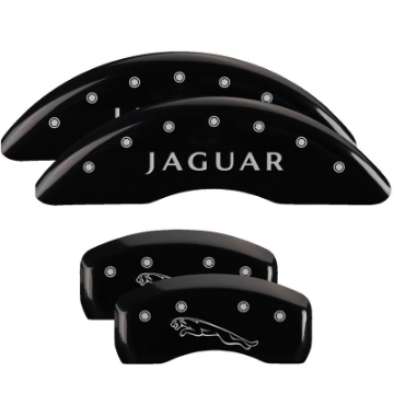 Picture of MGP 4 Caliper Covers Engraved Front & Rear I-Vtec Black Finish Silver Char 2017 Acura MDX
