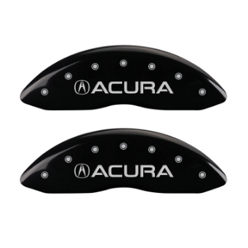 Picture of MGP 4 Caliper Covers Engraved Front Acura Rear MDX Black Finish Silver Char 2017 Acura MDX
