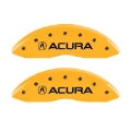 Picture of MGP 4 Caliper Covers Engraved Front Acura Rear MDX Yellow Finish Black Char 2019 Acura MDX