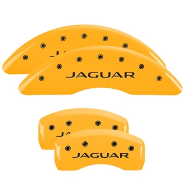Picture of MGP 4 Caliper Covers Engraved Front & Rear MGP Yellow Finish Black Characters 2019 Acura MDX