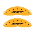 Picture of MGP 4 Caliper Covers Engraved Front & Rear Srt Yellow Finish Black Char 2006 Jeep Commander