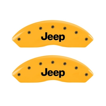Picture of MGP 2 Caliper Covers Engraved Front Jeep Yellow Finish Black Characters 2006 Jeep Wrangler