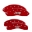 Picture of MGP 4 Caliper Covers Engraved Front Jeep Rear Grill Logo Red Finish Silver Char 2019 Jeep Wrangler