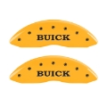 Picture of MGP 4 Caliper Covers Engraved Front Buick Rear Yellow Finish Black Char 2007 Buick Lucerne