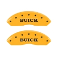 Picture of MGP 4 Caliper Covers Engraved Front Buick Rear Yellow Finish Black Char 2008 Buick Lucerne