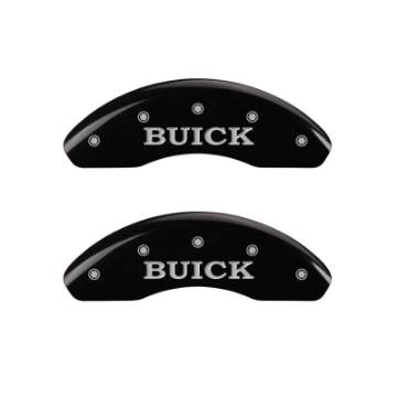 Picture of MGP 4 Caliper Covers Engraved Front Buick Rear Black Finish Silver Char 2002 Buick LeSabre