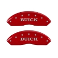 Picture of MGP 4 Caliper Covers Engraved Front Buick Rear Red Finish Silver Char 2018 Buick Envision