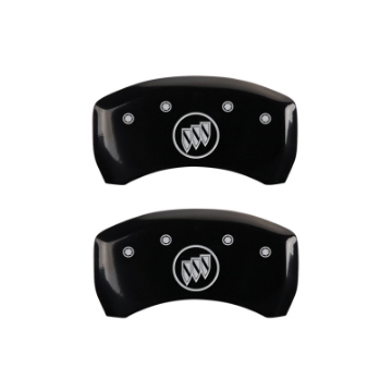 Picture of MGP 4 Caliper Covers Engraved Front Buick Rear Black Finish Silver Char 2016 Buick Regal