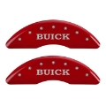 Picture of MGP 4 Caliper Covers Engraved Front Buick Rear Buick Shield Red Finish Silver Char 2015 Buick Regal