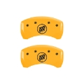 Picture of MGP 4 Caliper Covers Engraved Front Buick Rear Yellow Finish Black Char 2015 Buick Regal