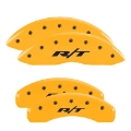 Picture of MGP 4 Caliper Covers Engraved Front Buick Rear Yellow Finish Black Char 2015 Buick Regal