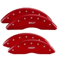 Picture of MGP 4 Caliper Covers Engraved Front & Rear MGP Red Finish Silver Characters 2016 Buick Regal