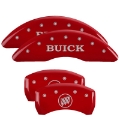Picture of MGP 4 Caliper Covers Engraved Front Buick Rear Red Finish Silver Char 2019 Buick Enclave